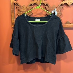 Madewell black crop top